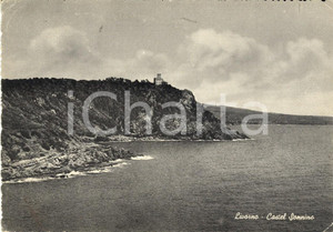 Cartolina originale da collezione 1952 PALERMO Veduta della scogliera con Castel SONNINO *Cartolina FG VG 1