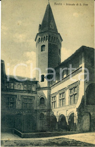 Cartolina originale da collezione 1920 ca AOSTA Veduta della Chiesa del Priorato di SANT'ORSO *Cartolina FP NV 1