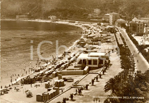 Cartolina originale da collezione 1939 NOLI (SV) Panorama della spiaggia con bagnanti *Cartolina postale FG VG 1