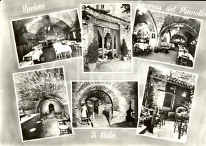 Cartolina originale da collezione 1972 SPOLETO PG Vedutine Ristorante TAVERNA DEL PENNELLO Cartolina FG NV 1