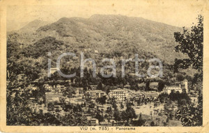 Cartolina originale da collezione 1928 VIU' (TO) Veduta panoramica del paese e della vallata *Cartolina FP VG 1