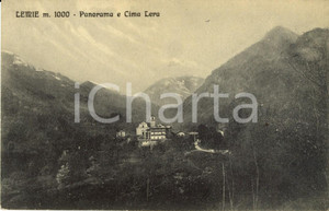 Cartolina originale da collezione 1920 ca LEMIE (TO) Panorama del paese con Cima LERA *Cartolina FP VG 1