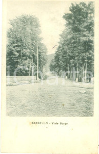 Cartolina originale da collezione 1906 SASSELLO SV veduta di Viale BORGO Cartolina postale FP VG 1