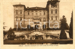 Cartolina originale da collezione 1936 AGLIE  TO Veduta del castello Ducale Cartolina postale FP VG 1