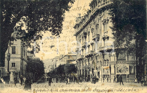Cartolina originale da collezione 1924 SAVONA Folla in Corso Principe AMEDEO e Palazzo delle PIANE *Cartolina VG 1
