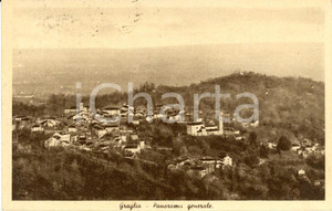 Cartolina originale da collezione 1950 GRAGLIA BI Panorama generale del paese e dei dintorni Cartolina FP VG 1
