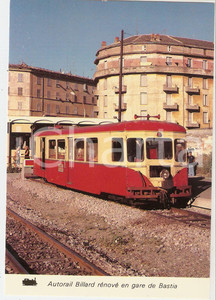 Cartolina originale da collezione 1978 BASTIA CORSICA Autorail BILLARD in stazione ANIMATA Cartolina FG NV 1