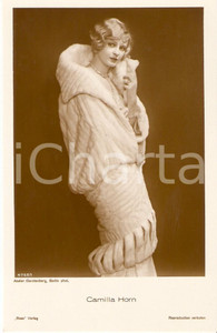 Cartolina originale da collezione 1930 ca CINEMA Actress Camilla HORN Portrait with dress *Cartolina FP NV 1