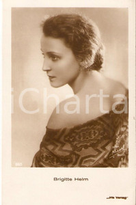 Cartolina originale da collezione 1935 ca CINEMA Brigitte HELM Ritratto dell'attrice *Cartolina FP NV 1