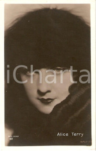 Cartolina originale da collezione 1920 ca CINEMA Attrice Alice TERRY Ritratto *Cartolina METRO GOLDWYN MAYER 1