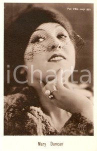 Cartolina originale da collezione 1930 ca CINEMA Attrice Mary DUNCAN Ritratto con veletta *Cartolina FP NV 1
