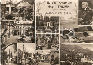 Cartolina originale da collezione 1954 GARDONE RIVIERA BS Vedutine VITTORIALE DEGLI ITALIANI Cartolina FG NV 1