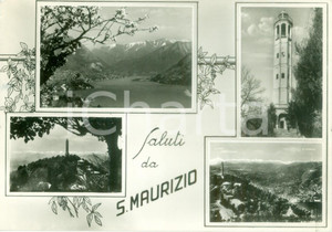 Cartolina originale da collezione 1962 BRUNATE (CO) Vedutine della frazione SAN MAURIZIO *Cartolina FG VG 1
