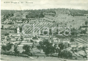 Cartolina originale da collezione 1955 NORCIA (PG) Panorama della frazione ALIENA *Cartolina DANNEGGIATA FG VG 1