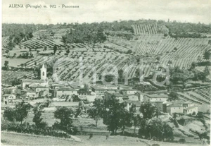 Cartolina originale da collezione 1955 NORCIA PG Panorama della frazione ALIENA Cartolina DANNEGGIATA FG VG 1