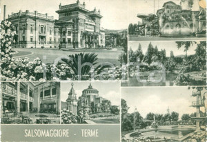 Cartolina originale da collezione 1959 SALSOMAGGIORE TERME PR Vedutine stabilimenti termali Cartolina FG VG 1