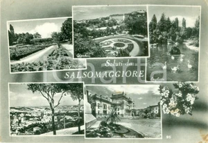 Cartolina originale da collezione 1960 SALSOMAGGIORE TERME PR Vedutine giardini laghetto Cartolina FG VG 1