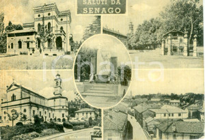Cartolina originale da collezione 1955 ca SENAGO (MI) Vedutine della cittÃ  *Cartolina DANNEGGIATA FG VG 1