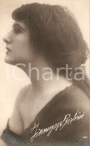 Cartolina originale da collezione 1920 ca CINEMA Francesca BERTINI Ritratto con velo Cartolina FP NV 1