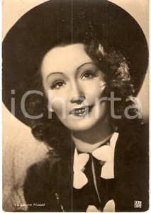 Cartolina originale da collezione 1940 ca CINEMA Ritratto Laura NUCCI Attrice Fotografia seriale 1