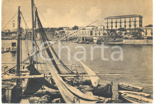 Cartolina originale da collezione 1935 ca PORTICI NA Barche all attracco a GRANATELLO e la Villa BRUNO FG NV 1