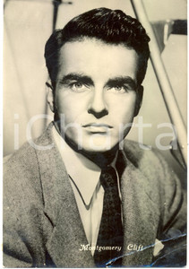 Cartolina originale da collezione 1950 ca CINEMA Montgomery CLIFT Ritratto fotografico attore *Cartolina FG NV 1
