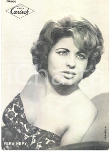 Cartolina originale da collezione 1955 ca MUSICA Wera NEPY La cantante del giorno Cartolina CARISCH 1