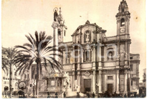 Cartolina originale da collezione 1941 PALERMO Veduta frontale Chiesa di SAN DOMENICO *Cartolina ANIMATA FG VG 1