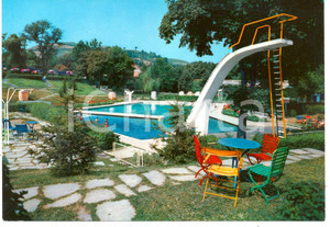 Cartolina originale da collezione 1965 ca SALSOMAGGIORE TERME PR Nuova Piscina Hotel TERME ANIMATA VINTAGE 1