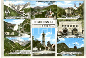 Cartolina originale da collezione 1964 DOMODOSSOLA VB Vedutine Monte CALVARIO Galleria SEMPIONE Cartolina FG VG 1