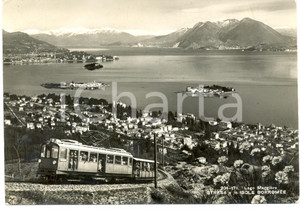 Cartolina originale da collezione 1950 STRESA VB Ferrovia elettrica MOTTARONE Isole BORROMEE Cartolina FG VG 1