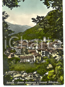 Cartolina originale da collezione 1960 ca SPARONE TO Veduta panoramica paese su torrente RIBORDONE Cartolina FG 1