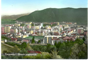 Cartolina originale da collezione 1968 BORGOSESIA (VC) Scorcio panoramico del paese *Cartolina FG VG VINTAGE 1