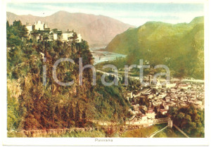 Cartolina originale da collezione 1953 VARALLO SESIA (VC) Veduta aerea del paese e SACRO MONTE *Cartolina FG VG 1