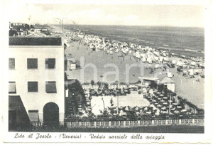 Cartolina originale da collezione 1953 LIDO DI JESOLO VE Veduta parziale della SPIAGGIA Cartolina ANIMATA FG VG 1