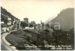 Cartolina originale da collezione 1954 VENDROGNO (CO) Istituto Salesiano GIGLIO Chiesa MADONNINA *Cartolina FG VG 1