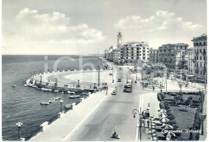 Cartolina originale da collezione 1967 BARI Rotonda lungomare SAURO Automobili Torpedone Cartolina ANIMATA FG VG 1