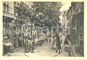 Cartolina originale da collezione 1940 ca TRIESTE Via  XX SETTEMBRE con insegna Foto SVIZZERA Animata FG NV 1