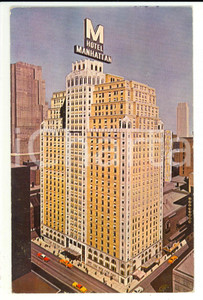 Cartolina originale da collezione 1964 NEW YORK CITY (USA) Veduta dell'Hotel MANHATTAN *Cartolina FP VG 1