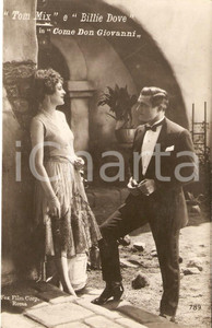Cartolina originale da collezione 1930 ca COME DON GIOVANNI Tom MIX Billie DOVE *Cartolina FP NV 1