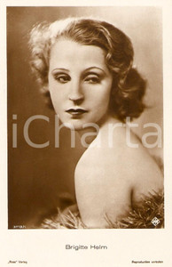 Cartolina originale da collezione 1930 ca CINEMA Brigitte HELM Ritratto dell attrice Cartolina FP NV 1