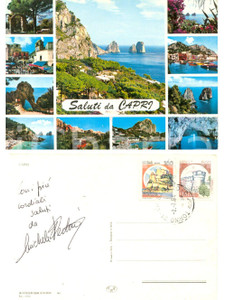 Autografo originale 1994 CAPRI NA Autografo del basso Michele PERTUSI Cartolina postale 1