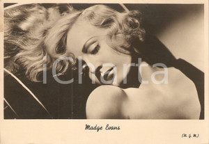 Cartolina originale da collezione 1935 ca CINEMA Actress Madge EVANS Portrait Cartolina FG NV 1
