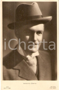 Cartolina originale da collezione 1940 ca CINEMA Attore Antonio CENTA indossa un cappello *Cartolina FP NV 1