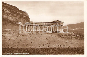 Cartolina originale da collezione 1950 ca CALATAFIMI SEGESTA TP I dintorni del Tempio Cartolina FP NV 1