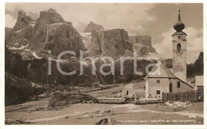 Cartolina originale da collezione CORVARA Colfosco anni  30, panorama d epoca Badia Cartolina 1
