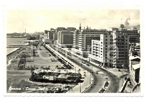 Cartolina originale da collezione 1966  GENOVA Corso ITALIA  e il quartiere FOCE *Cartolina postale FP VG 1