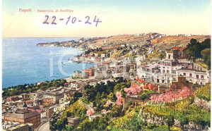 Cartolina originale da collezione 1924 NAPOLI Panorama con POSILLIPO *Cartolina postale FP NV 1