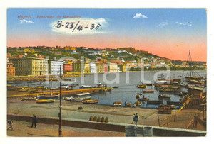 Cartolina originale da collezione 1938 NAPOLI Panorama da MERGELLINA *Cartolina postale ANIMATA FP NV 1