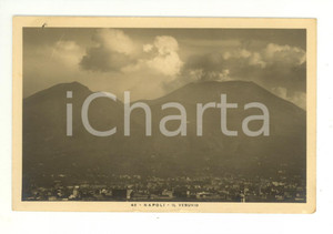 Cartolina originale da collezione 1930 ca NAPOLI Veduta panoramica del VESUVIO *Cartolina postale FP NV 1